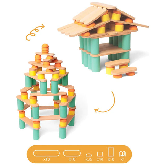 STIX 108 PIECES - CONSTRUCTION EN BOIS