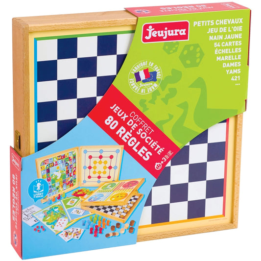 COFFRET BOIS 80 JEUX