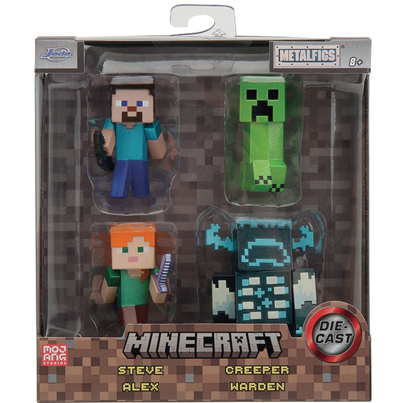 COFFRET 4 FIGURINES MINECRAFT