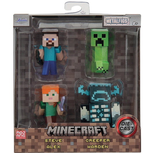 COFFRET 4 FIGURINES MINECRAFT