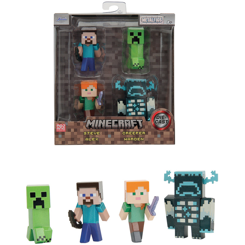 COFFRET 4 FIGURINES MINECRAFT