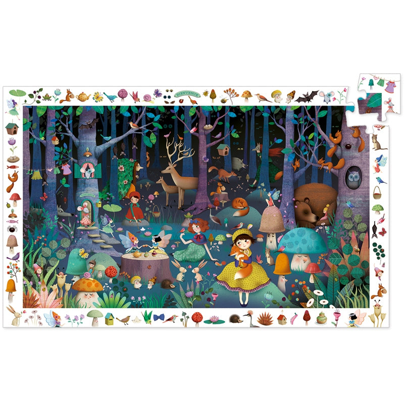 PUZZLE D'OBSERVATION  100 PIECES LA FORET ENCHANTEE - DJECO