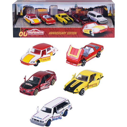 COFFRET DE 5 VEHICULES 1/64E MAJORETTE 60ANS GIFTPACK